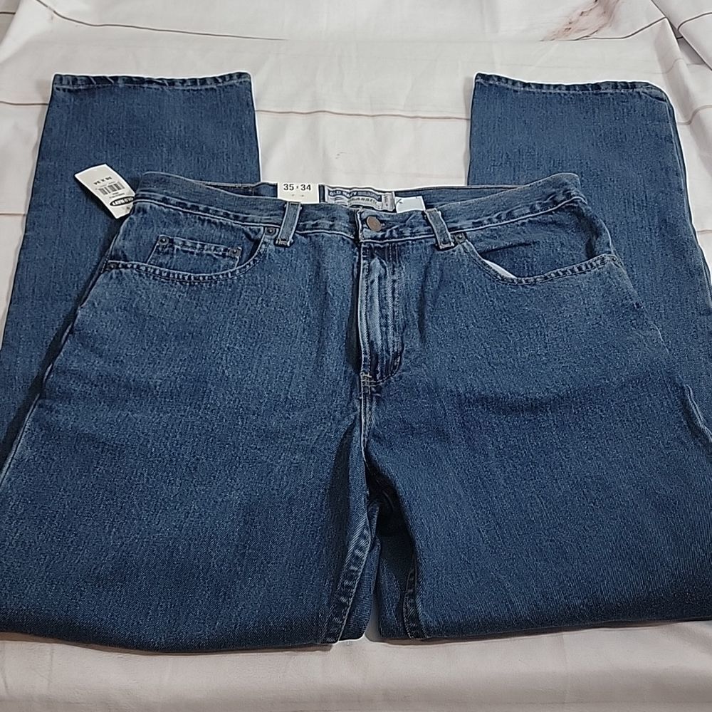 NEW Mens Old Navy Classic Denim Blue Jeans size 35 x 34 Medium Wash